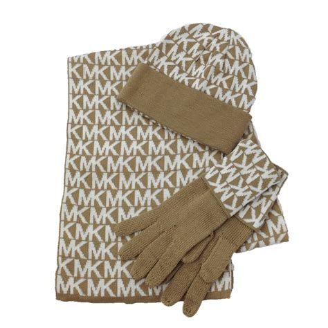 women's michael kors hat and scarf set|Michael Kors gloves for women.